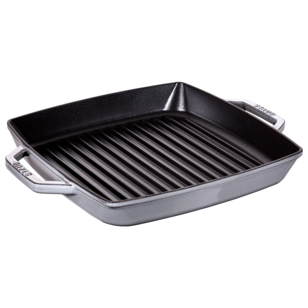 STAUB | GRILL PANS - Poêle à griller - 280x280mm - Fonte - Gris graphite