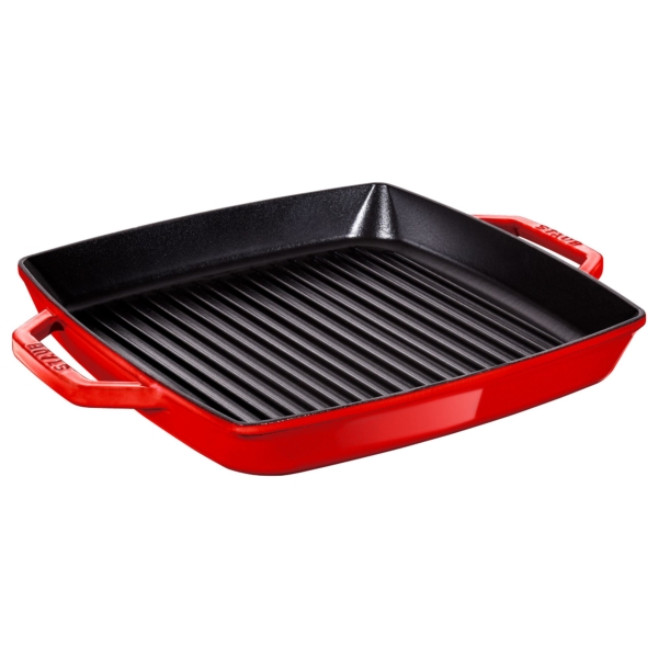 STAUB | GRILL PANS - Poêle à griller - 230x230mm - Fonte - Rouge cerise