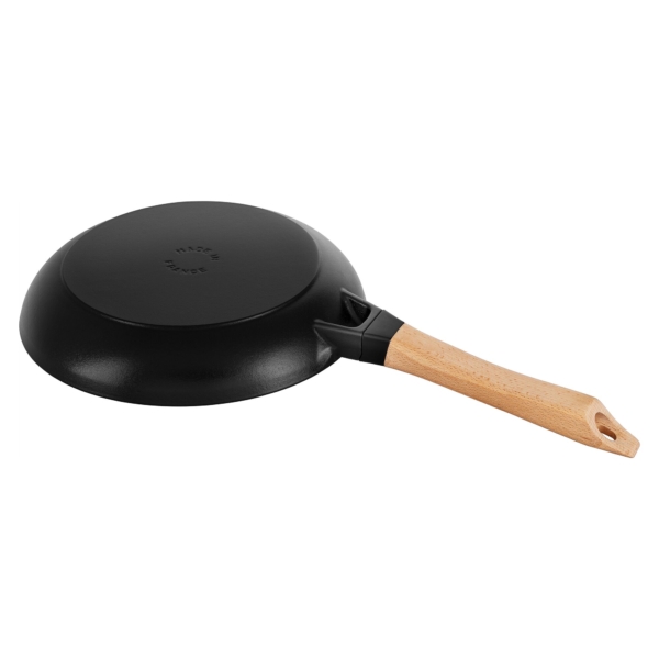 STAUB | PANS - Poêle avec manche en bois - Ø 240mm - Fonte - Noir