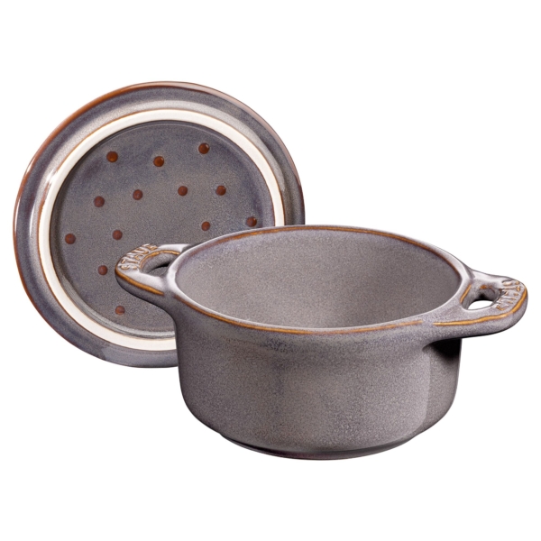 STAUB | CERAMIQUE - Mini Cocotte - Ø 100mm - ronde - Céramique - Gris Antique