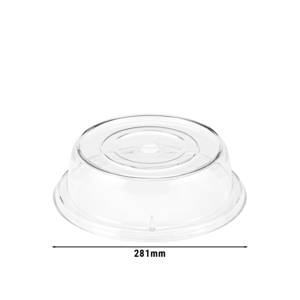 (12 pièces) CAMBRO | CAMCOVERS® - Couvercle de plat en Camwear® - Polycarbonate - Ø 268 mm - Transparent