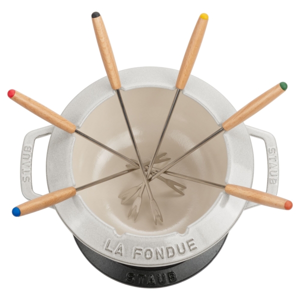 STAUB | SPECIALITIES - Ensemble à fondue - Ø 200 mm - Fonte - Truffe Blanche