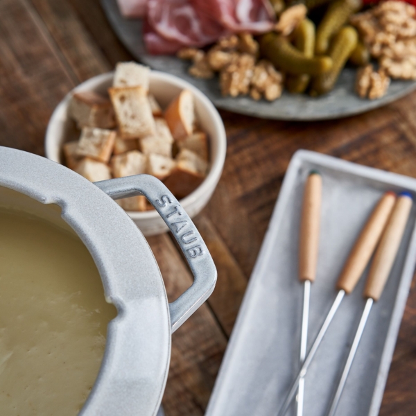 STAUB | SPECIALITIES - Ensemble à fondue - Ø 200 mm - Fonte - Truffe Blanche