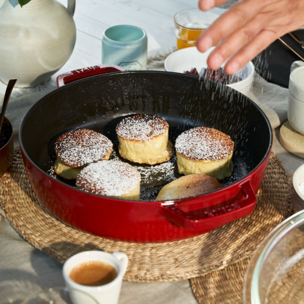 STAUB | BRAISERS - Cocotte avec couvercle en verre - 240mm - Fonte - Rouge cerise