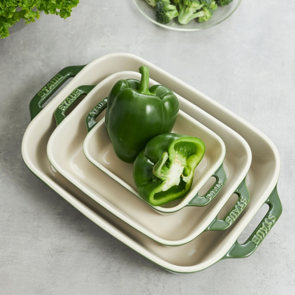 STAUB | CERAMIQUE - Plat à four - 140x110mm - Céramique - Vert Basilic