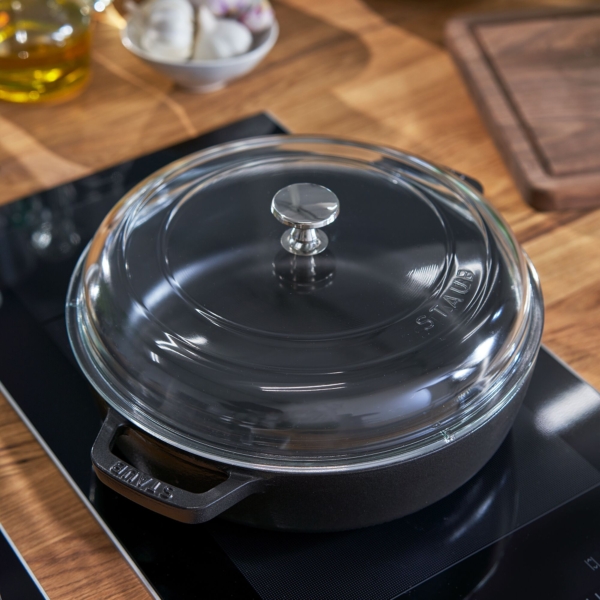 STAUB | BRAISERS - Cocotte avec couvercle en verre - 260mm - Fonte - Noir