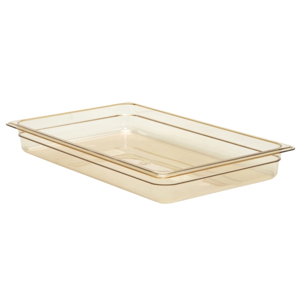 (6 pièces) CAMBRO | H-PAN™ - Conteneurs GN résistants à la chaleur 1/1 - Ambre - Profondeur 65 mm