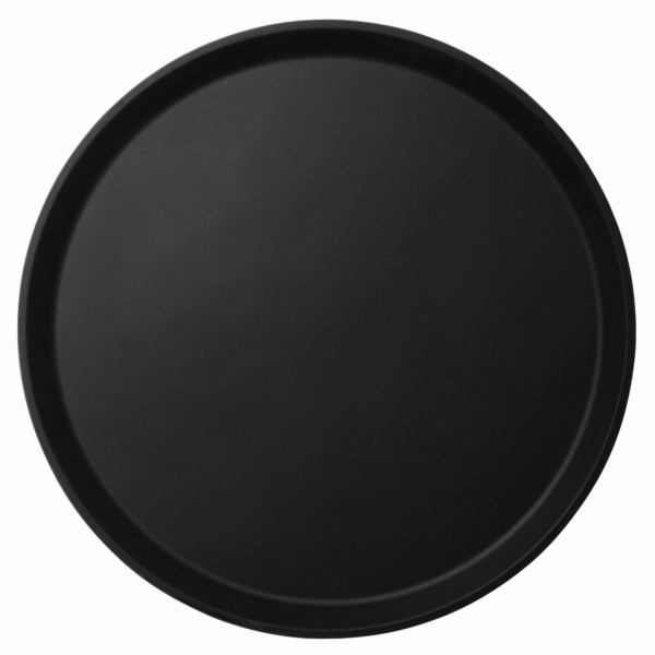 (12 pièces) CAMBRO | CAMTREAD® - Plateau en fibre de verre - rond - ø 405 mm - haut profil - Noir