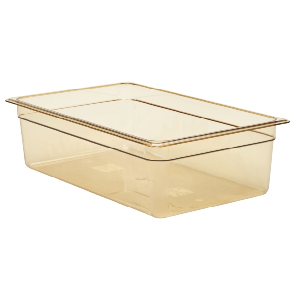 6 pièces CAMBRO | H-PAN™ - Conteneur GN résistant à la chaleur 1/1 - Ambre - Profondeur 150 mm