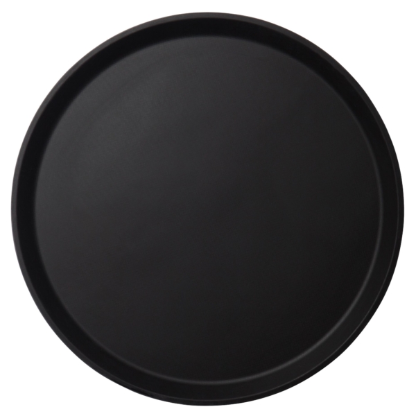 (6 pièces) CAMBRO | CAMTREAD® - Plateau en fibre de verre - Rond - Ø 450 mm - Profilé haut - Noir