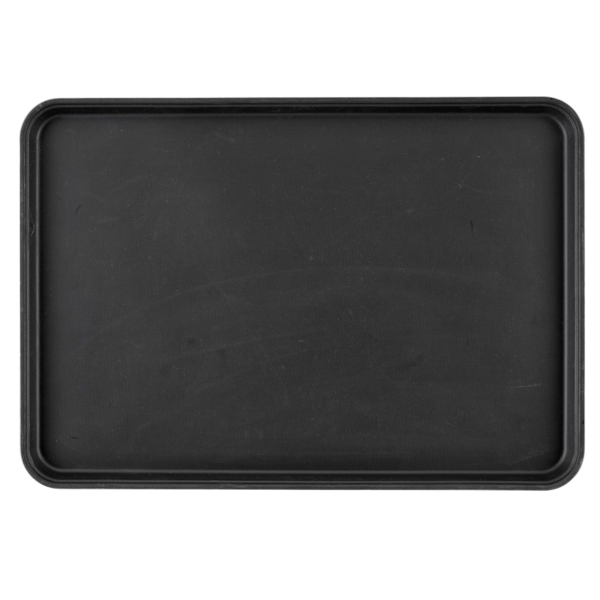 (6 pièces) CAMBRO | CAMTREAD® - Plateau en fibre de verre - Rectangulaire - 650x450mm - Profil haut - Noir