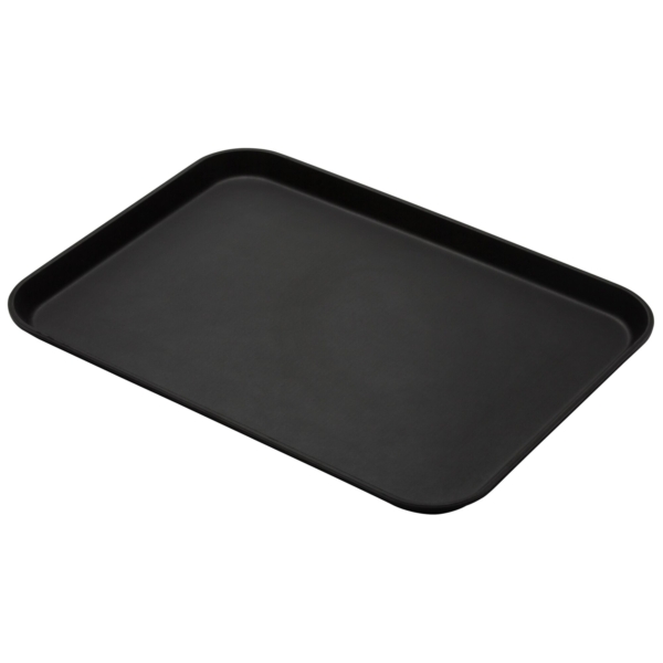 (6 pièces) CAMBRO | CAMTREAD® - Plateau en fibre de verre - Rectangulaire - 650x450mm - Profil haut - Noir