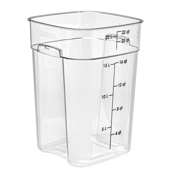 (6 pièces) CAMBRO | CAMWEAR® - Récipient FreshPro - 20,8 litres - Transparent