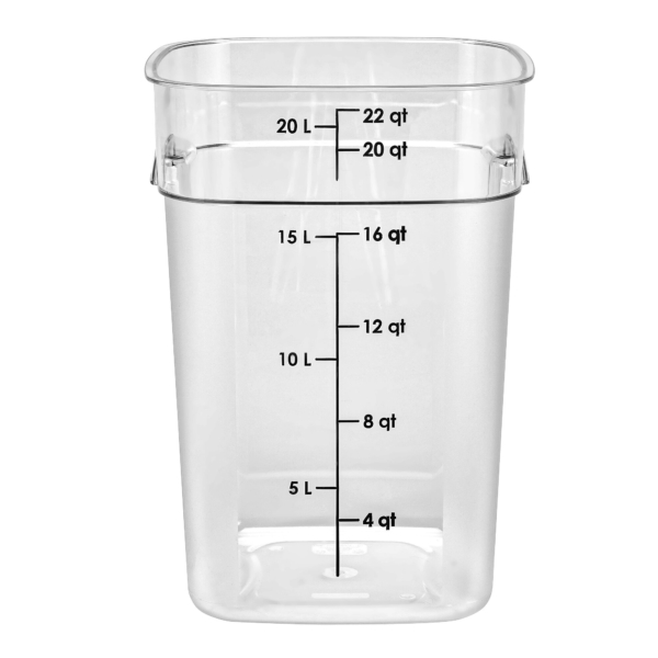 (6 pièces) CAMBRO | CAMWEAR® - Récipient FreshPro - 20,8 litres - Transparent