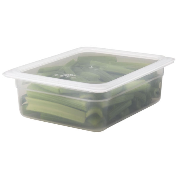 6 pièces CAMBRO | CAMWEAR® - Conteneur GN en polypropylène 1/2 - laiteux - Profondeur 100 mm