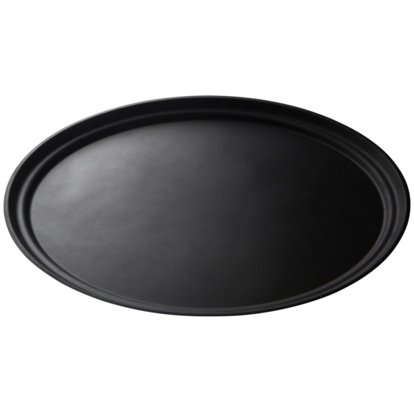 (6 pièces) CAMBRO | CAMTREAD® - Plateau en fibre de verre - Ovale - 590x490mm - Profil bas - Noir