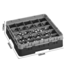 CAMBRO | CAMRACK® - Panier à verres 1/1 - 25 compartiments - avec 1 extension - 500x500mm - Noir