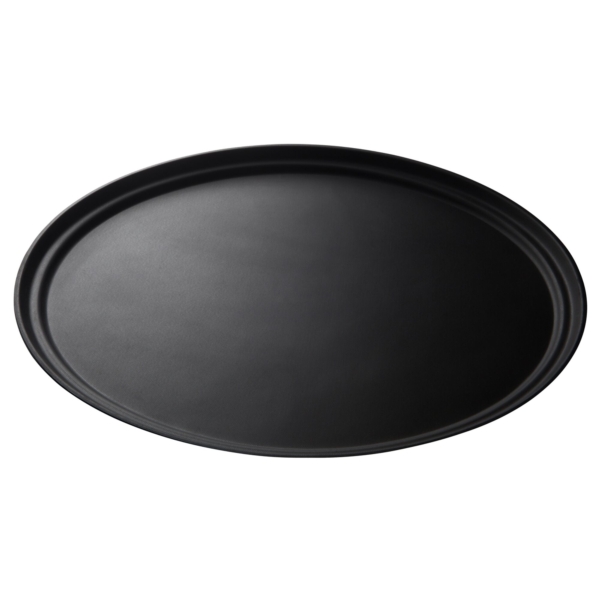 (6 pièces) CAMBRO | CAMTREAD® - Plateau en fibre de verre - Ovale - 685x560mm - Profil bas - Noir