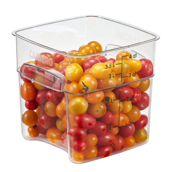 (6 pièces) CAMBRO | CAMWEAR® - Récipient FreshPro - 3,8 litres - Transparent