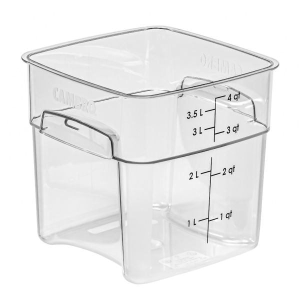 (6 pièces) CAMBRO | CAMWEAR® - Récipient FreshPro - 3,8 litres - Transparent