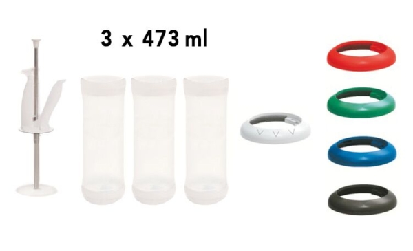 (3 pièces) Kit Portion Pal avec membrane à trou unique