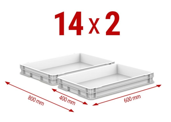 Réfrigérateur pour boulangerie en acier inoxydable PREMIUM - EN 60x80 - 850 litres - avec 1 porte en verre