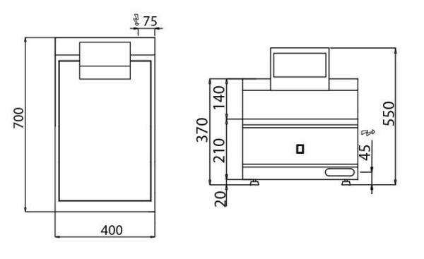 Chauffe-frites - 1,2 kW - 1x GN 1/1