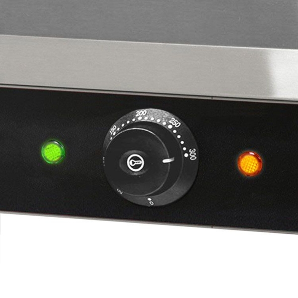 Grill de contact - 1,8 kW - rainuré en haut et en bas - Surface de cuisson : 235x225mm