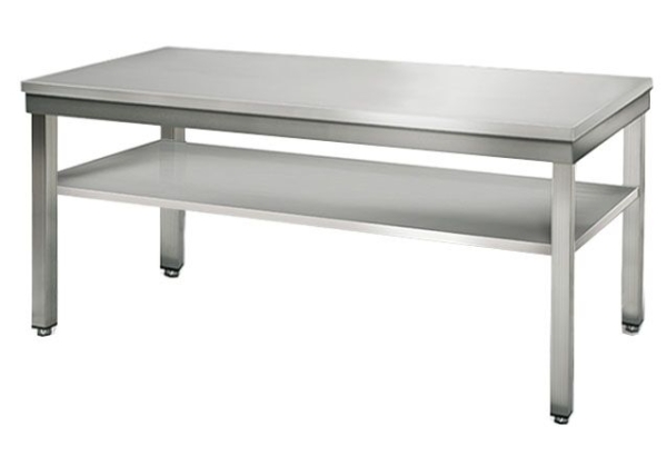 Table de travail en inox ECO - 2000x700mm - avec fond de base sans rebord