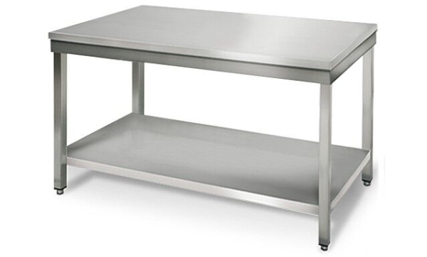 Table de travail en inox ECO - 1200x700mm - avec fond de base sans rebord