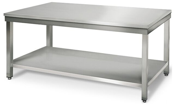 Table de travail en inox ECO - 2000x700mm - avec fond de base sans rebord