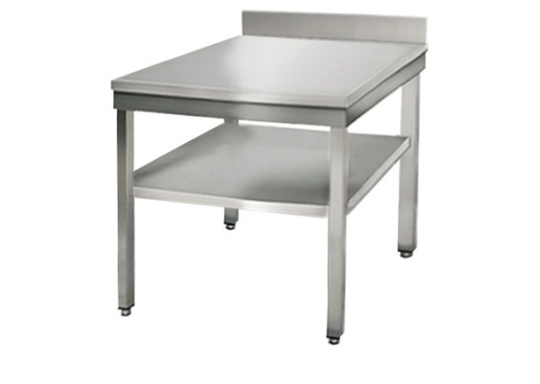 Table de travail en inox ECO - 800x700mm - avec fond de base & rebord