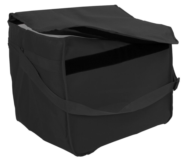 (5 pièces) Sac à pizza / Sac isotherme - pour 8 cartons à pizza 37x37cm chacun - Noir