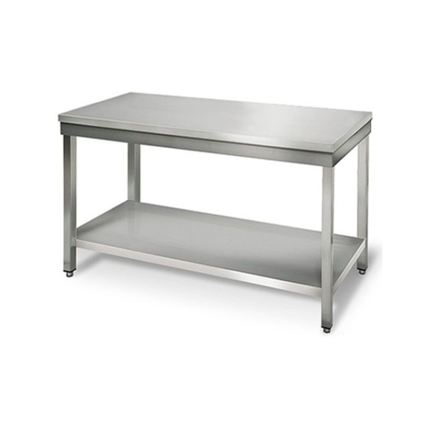 Table de travail en inox ECO - 1000x600mm - avec fond de base sans rebord