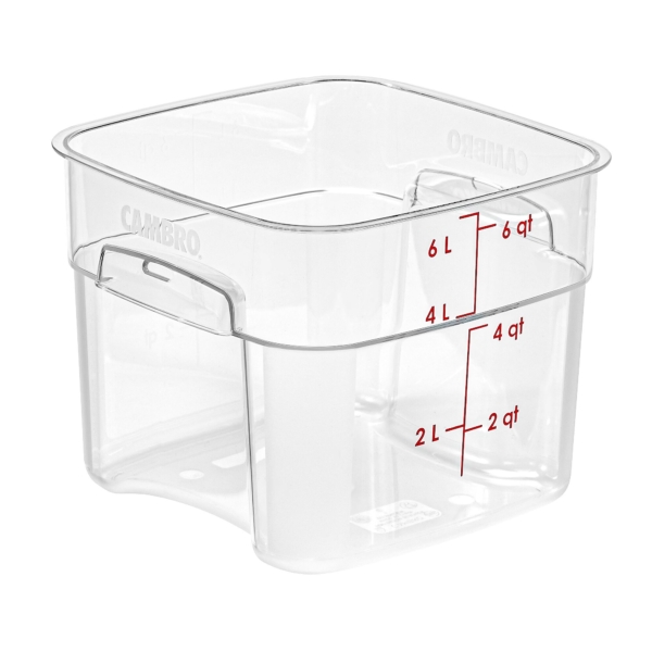 (6 pièces) CAMBRO | CAMWEAR® - Récipient FreshPro - 5,7 litres - Transparent