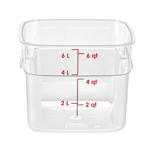 (6 pièces) CAMBRO | CAMWEAR® - Récipient FreshPro - 5,7 litres - Transparent