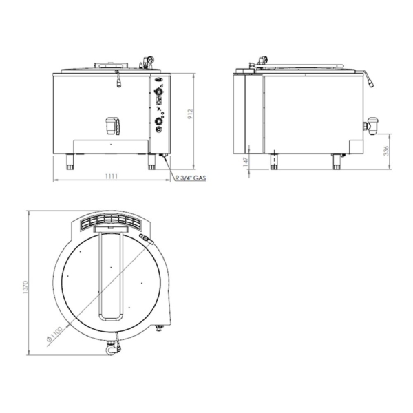 Chaudière à gaz - 300 litres - 40 kW - Chauffage indirect