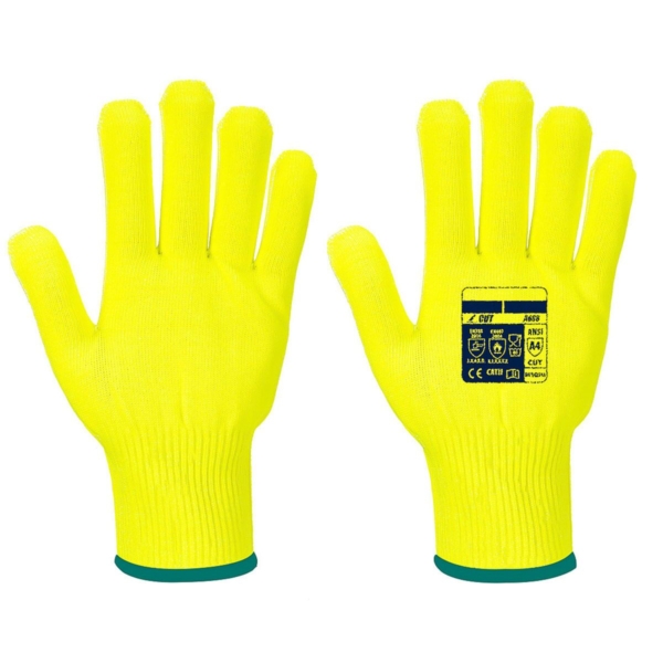 (10 paires) Gants de protection anti-coupures Pro Cut - Jaune - Taille : XL