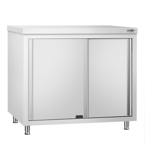 Armoire de travail inox PREMIUM avec passe-plat - 1,0 m