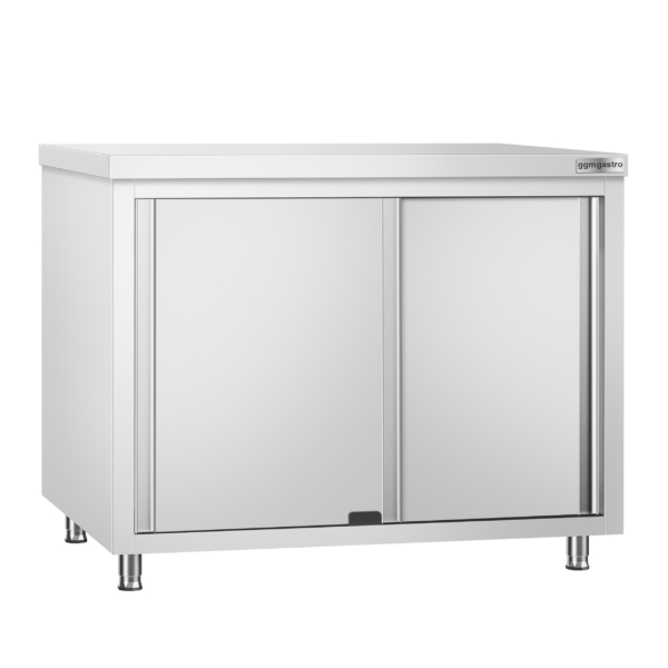 Armoire de travail inox PREMIUM avec passe-plat - 1,2 m