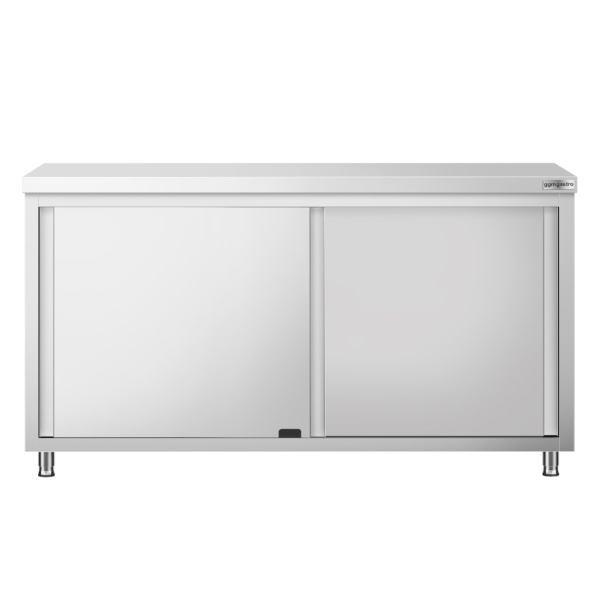 Armoire de travail inox PREMIUM avec passe-plat - 1,6 m