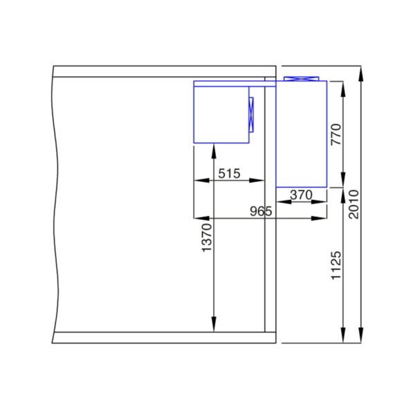 Chambre froide - 1800x1800mm - 4,30m³ - incl. Groupe de congélation & Lamelles