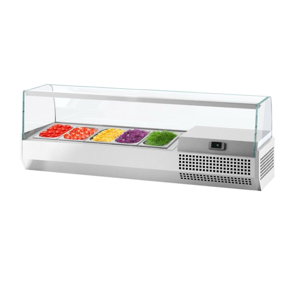 Vitrine réfrigérée sur comptoir Premium PLUS - 1493x413mm - 5x GN 1/3