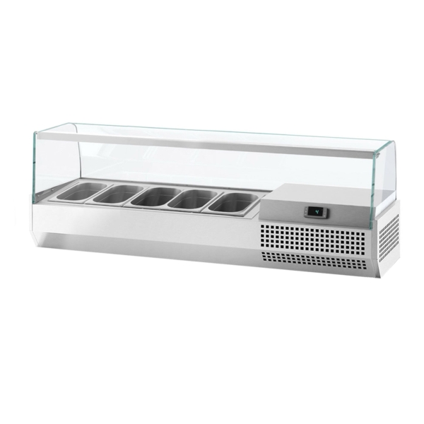 Vitrine réfrigérée sur comptoir Premium PLUS - 1493x413mm - 5x GN 1/3