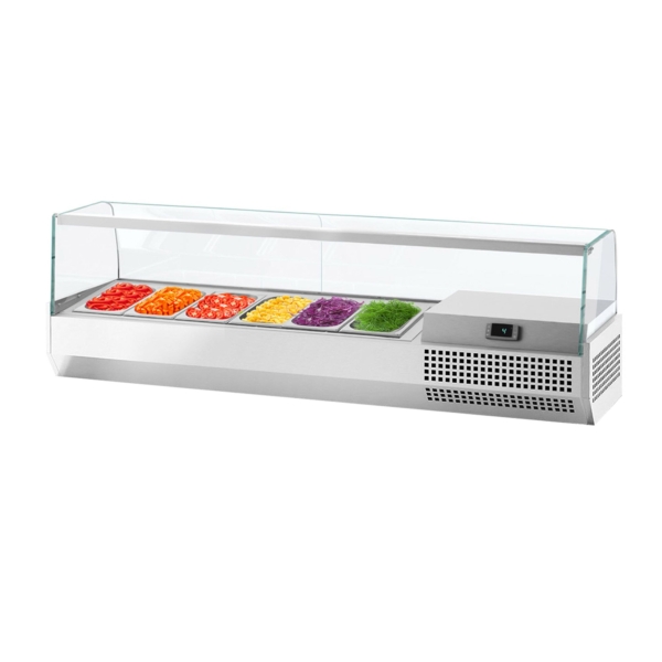 Vitrine réfrigérée sur comptoir Premium PLUS - 1733x413mm - 6x GN 1/3