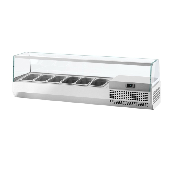 Vitrine réfrigérée sur comptoir Premium PLUS - 1733x413mm - 6x GN 1/3