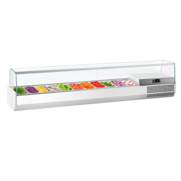 Vitrine réfrigérée sur comptoir Premium PLUS - 2300x413mm - 10x GN 1/3