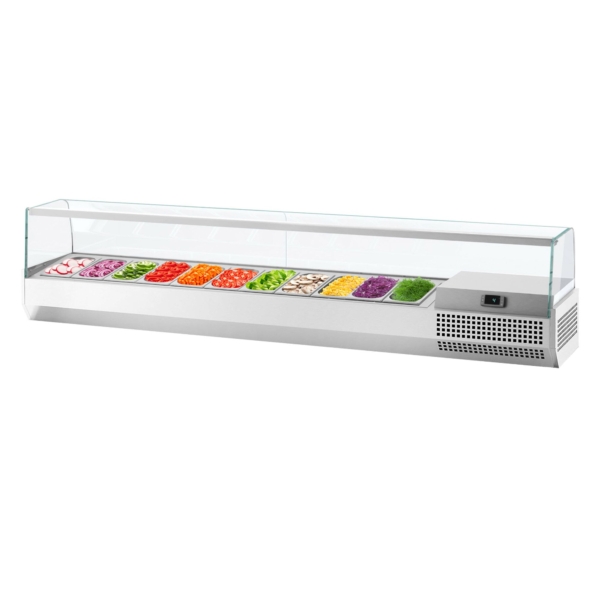 Vitrine réfrigérée sur comptoir Premium PLUS - 2300x413mm - 10x GN 1/3