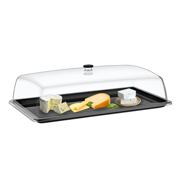 Plateau à fromage GN 1/2 avec cloche transparente