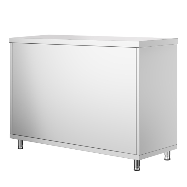 Armoire de travail en inox PREMIUM - 1000x800mm - avec porte coulissante sans rebord